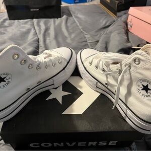 Converse White High-Top Sneakers
